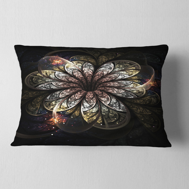 Coussin lombaire à fleur arrondie floral