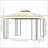 10' x 10' Metal Patio Gazebo, Double Roof Outdoor Gazebo Canopy Shelter with Tree Motifs Corner Frame and Netting, for Garden, Lawn, Backyard, and Deck