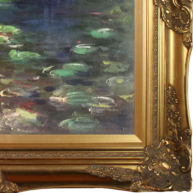 « water liliess green reflections » par claude monet, reproduction d’image sur toile, H 28 po x l 32 po x P 2 po