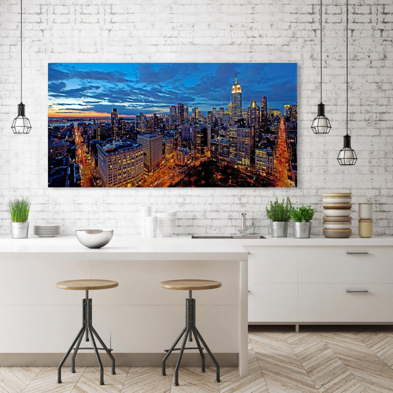 Chelsea And Midtown Manhattan by Richard Berenholtz - No Frame Print on Canvas, 60cm H x 120cm W x 4cm D