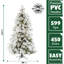 Snowy 9' White Pine Aritificial Christmas Tree with 850 Clear lights-1877159413-1878525175