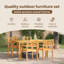 4 - Person Acacia Patio Dining Set with Rectangular Table