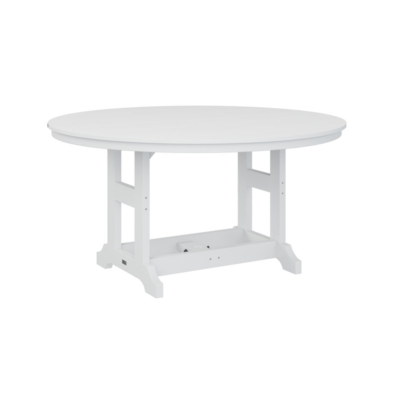 Table de salle à manger ronde Berlin, H 35,5 po x l 60 po x P 60 po, Blanc