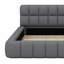 Lit plateforme tapissier avec tissu épais, lit au sol avec structure solide-122753374