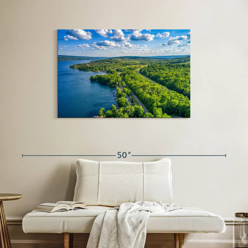 Paysage du lac Alvord Keuka, H 26 po x l 39 po