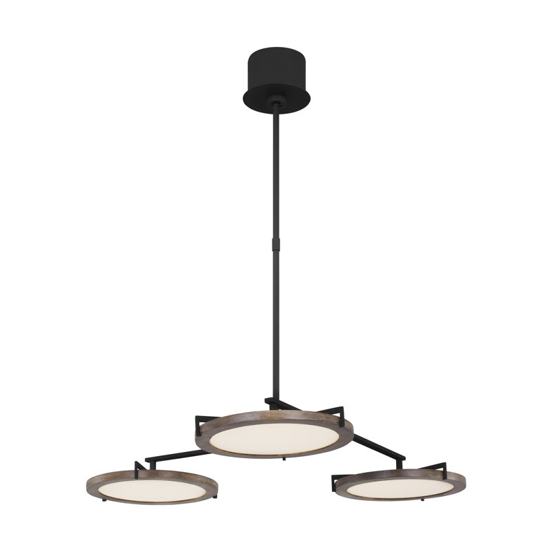 Shuffle 3 - Light LED Chandelier, Nightshade Black