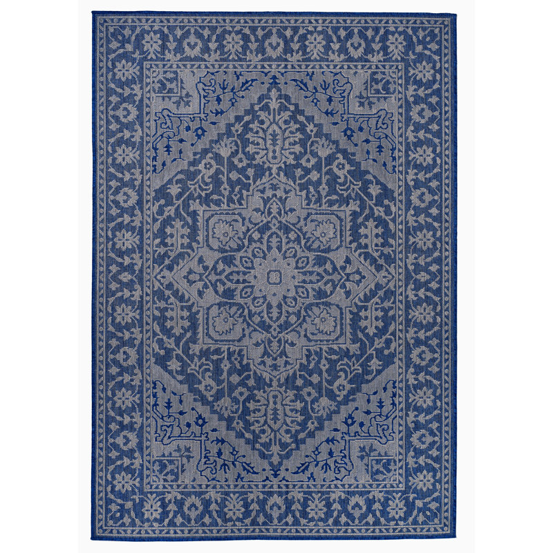 Geometric Indoor / Outdoor Rug, Rectangle 3'11" x 5'6"