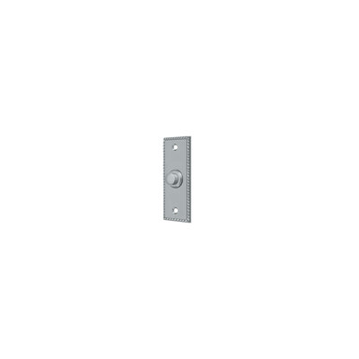 Bouton de sonnette rectangulaire avec motif de corde, en chrome brossÃ©