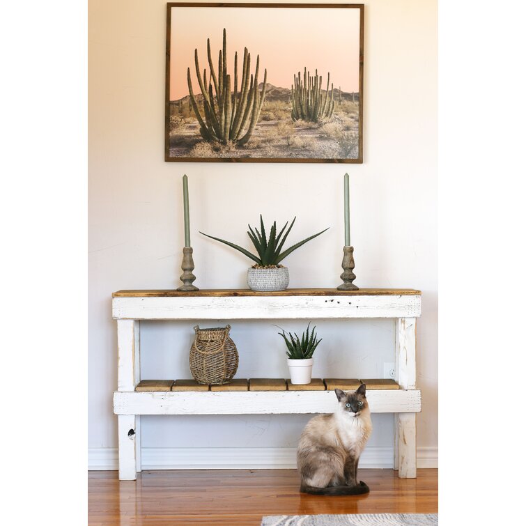 Rustic Console Table Narrow Reclaimed Wood Console Table and Radiator Table  Solid Wood Hall Table. 'the Splay Console' 