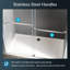 Porte de douche coulissante double sans cadre 60 po x 72 po avec verre trempé transparent de 3/8 po (10 mm)-105726295