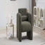 Chaise d'appoint moderne avec accoudoirs rembourrés et rembourrés en tissu Sherpa