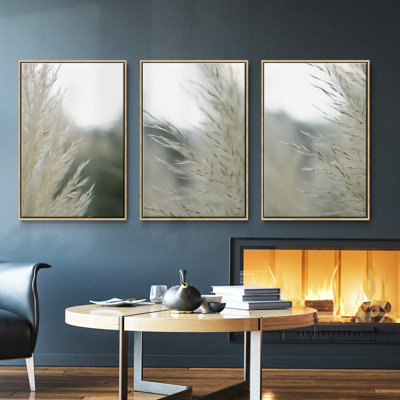 Ensemble de 3 pièces encadrées sur toile