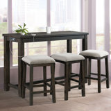 Ensemble de table de bar Picket House Furnishings Stanford Occasional (table + trois tabourets)