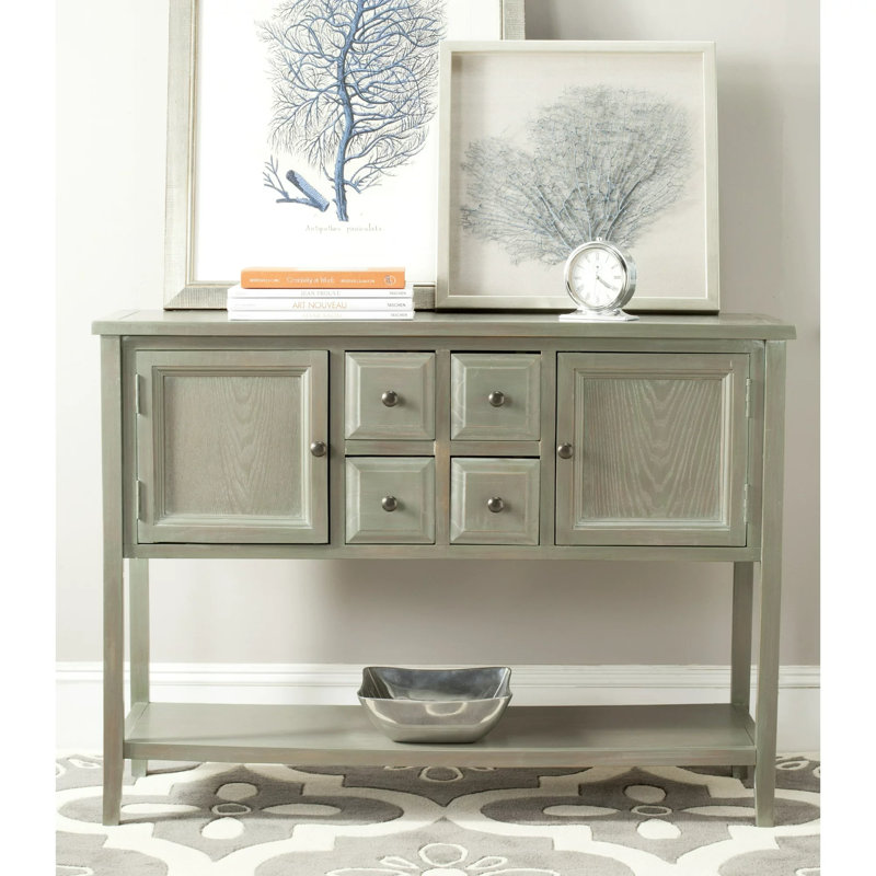Sadie 45.7'' Solid Wood Console Table, French Gray