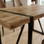Ensemble de table de salle à manger moderne 55,1 po avec chaises en cuir synthétique, ensemble de cuisine et de salle à manger, 4 ou 6 chaises-656565882-656565883-656565881