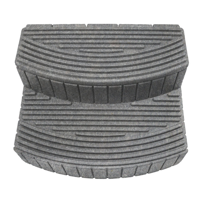Granite Gray Plastic Storage Step with Hinged Lid