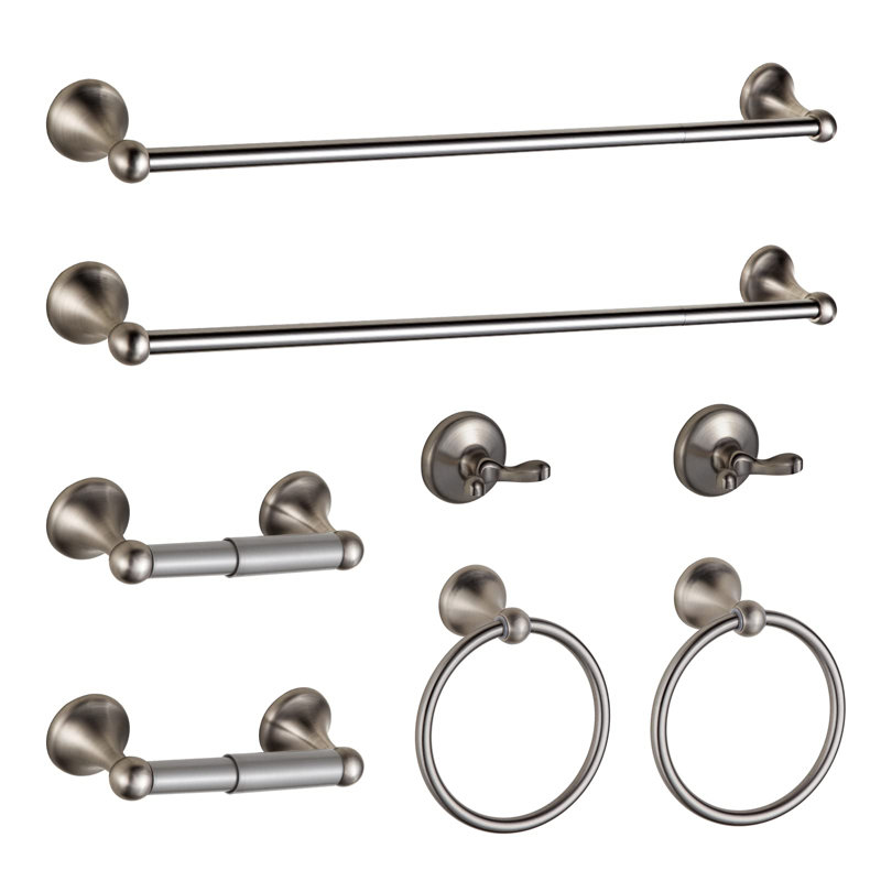 8 - Piece Bathroom Hardware Set, Brushed Nickel