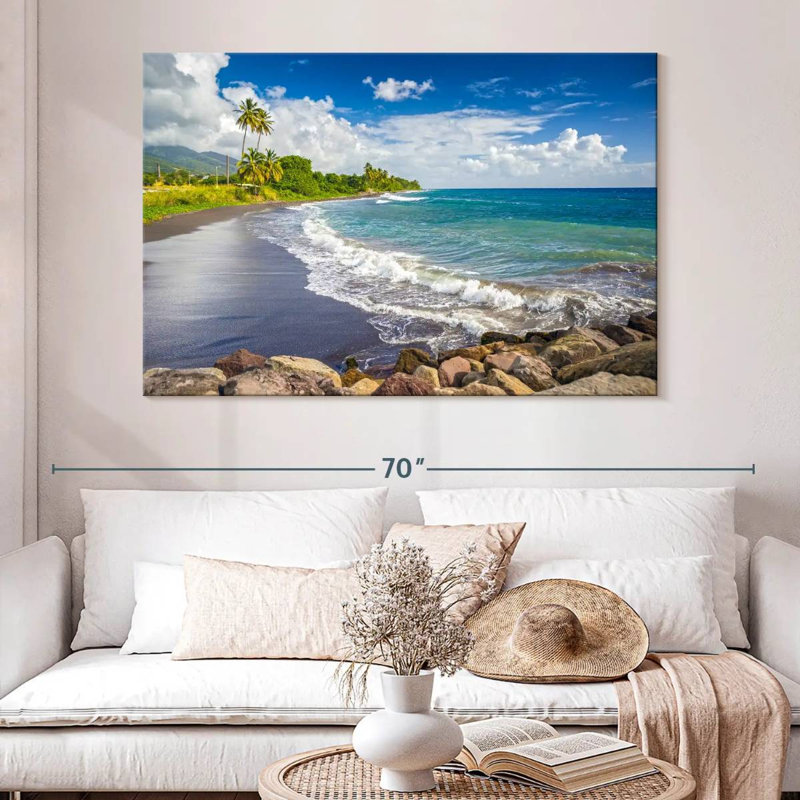 Nicci St Kitts Black Sand Island, 34" H x 51" W
