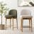 25.5" Linen Counter Stools With Solid Wood Legs-1819849621