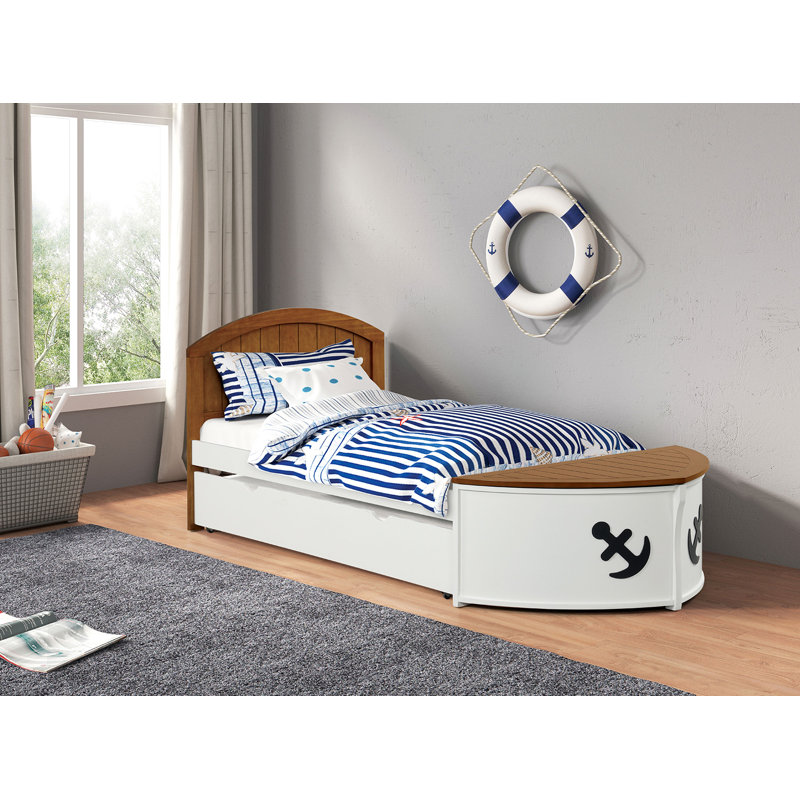 Lit capitaine simple avec lit gigogne Galewa