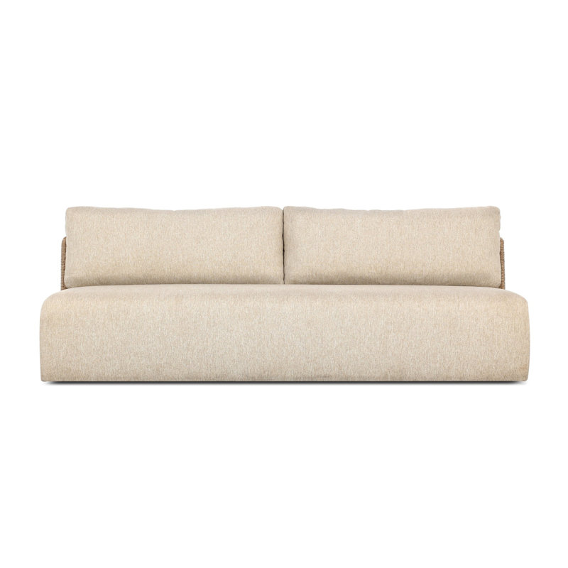 Sicilia Outdoor Woven Sofa-Concha Beige