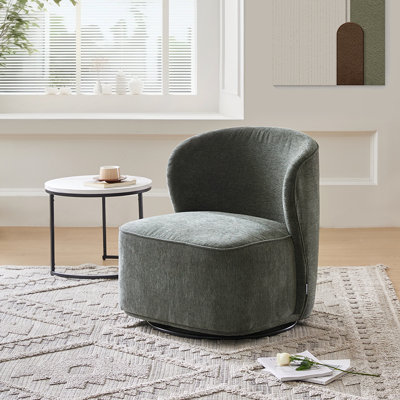 Coarse Linen Swivel Chair