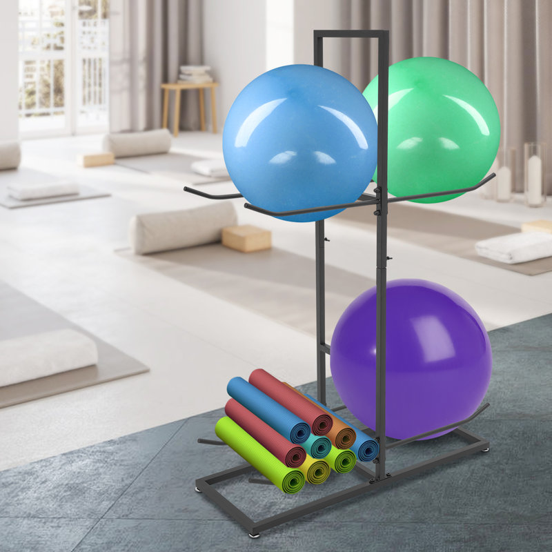 Équipement de gymnastique avec support pour balles de yoga 50,8 x 35,4 x 11,8 po