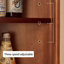 Armoire de coin de salon en bois massif noyer rétro