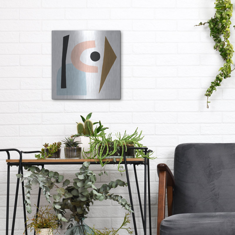 «Informal formation II» par Grace Popp, art mural en verre sur métal, H 12 po x l 12 po