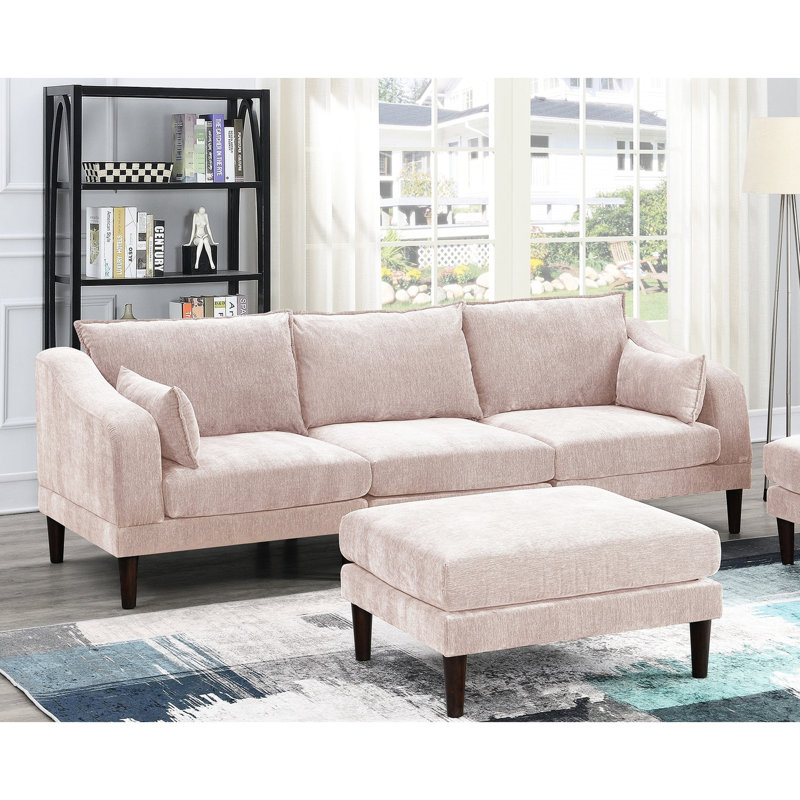 Canapé modulaire Modern, Chenille rose
