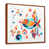 Toile brune avec cadre flottant
