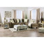 Repose-pieds rembourré de style contemporain avec pieds en bloc de microfibre doux imprimés