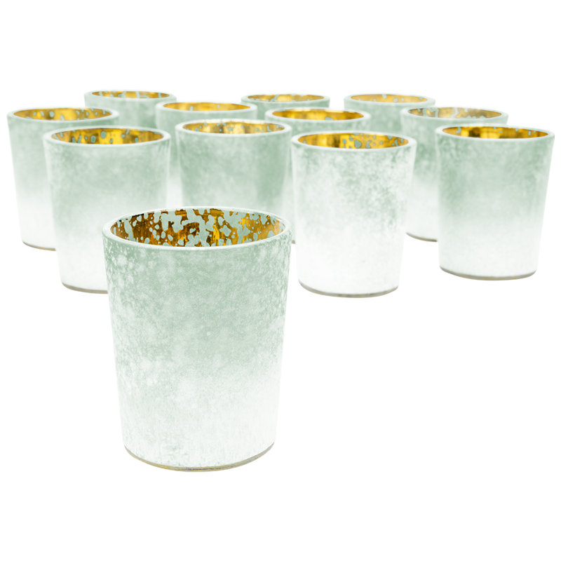 Frosted Glass Tabletop Votive Holder, 2.60" H x 2" W x 2" D, Mauve