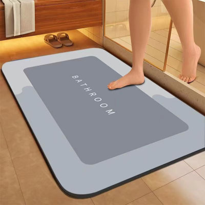 Bath Mat Bathroom Mat Rug Non Slip Super Absorbent Stain Proof Dry Thin Bathroom Rug-Bath Mats For Bathroom Floor Bathtub Vanity-Bathmat Bath Rug Easy Car
