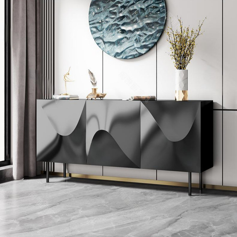 Buffet haut de gamme à grande capacité, H 33,46 po x l 62,99 po x P 17,72 po, Noir