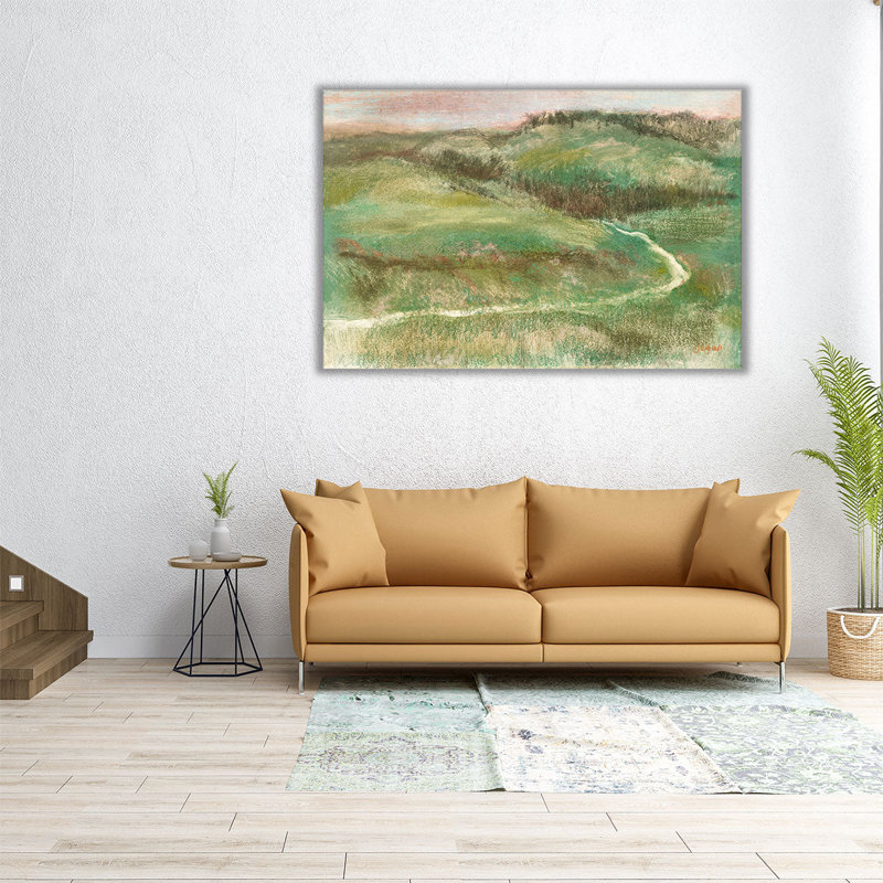 Degas Countryside Views II - reproduction d'art sur toile, H 12 po x l 18 po