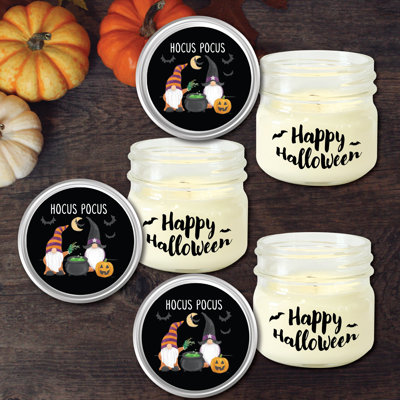 Bougie à la cire de soja 8 oz d'Halloween 3 pièces Ensemble