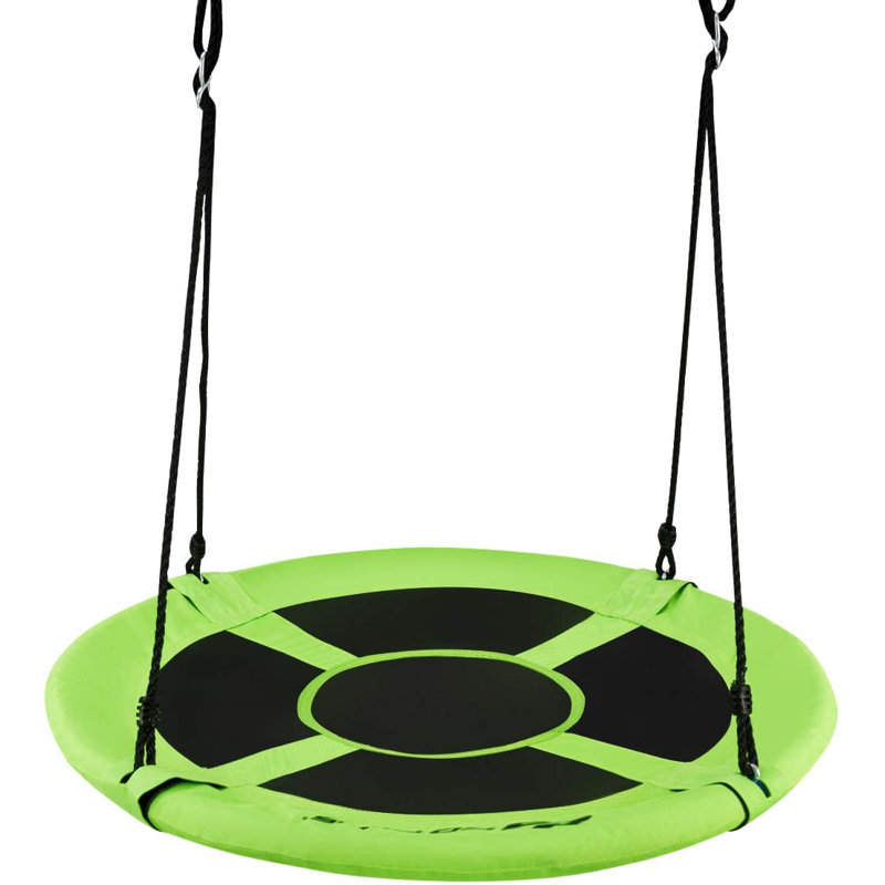 Freeport Park Kason Fabric Web / Saucer Swing Swing Seat with Chains, Green