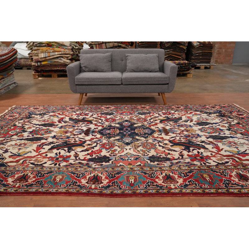 Tapis ivoire traditionnel rétro 7 x 11