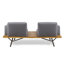 Causeuse d'extérieur avec table basse Canoga