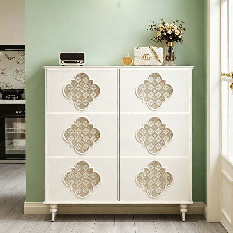Petite armoire à chaussures de style français, H 50 po x l 47,24 po x P 10,43 po
