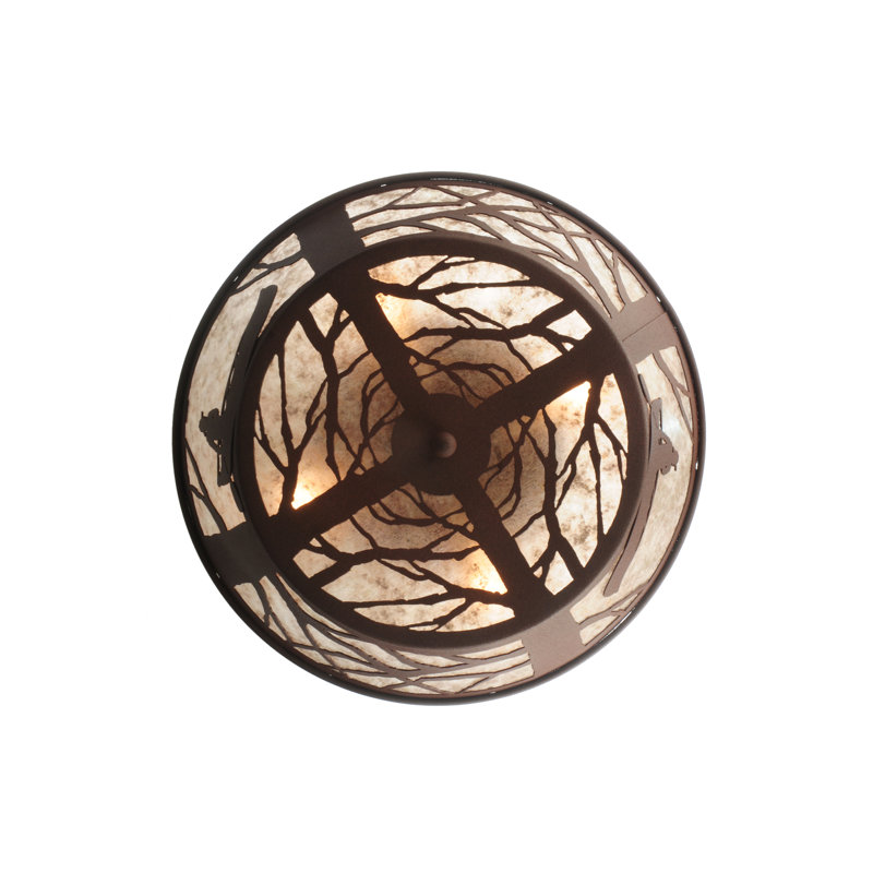 Rustic Lodge 4 - Light Semi Flush Mount