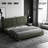 Boucle Bed Frames, Upholstered Platform Bed With Curved Tufted Headboard
