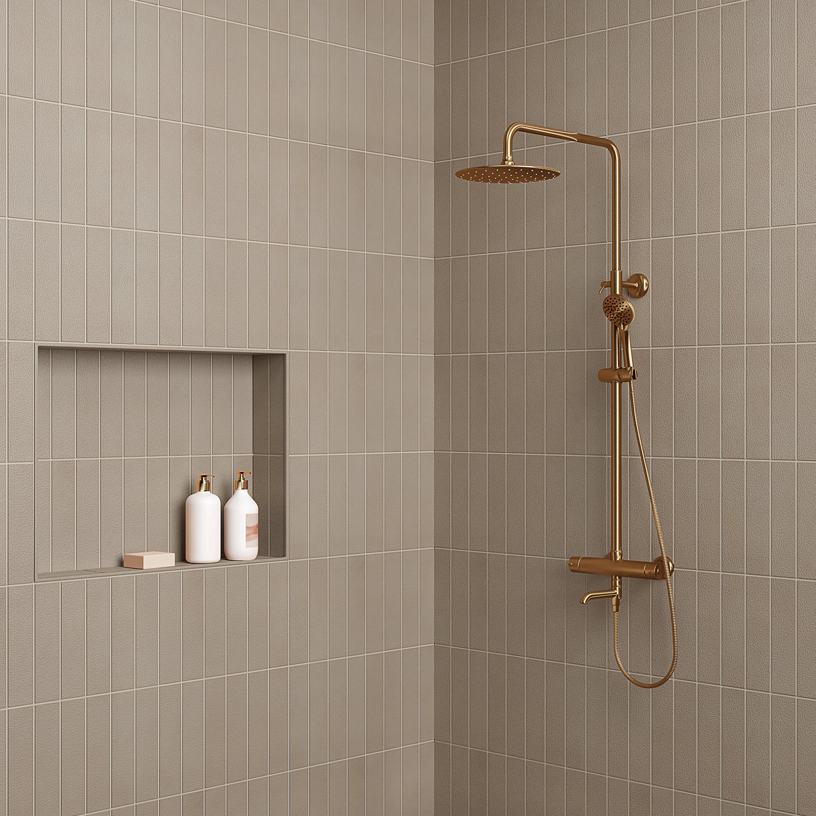 Sahara 3" x 12" Porcelain Wall & Floor Tile, Taupe