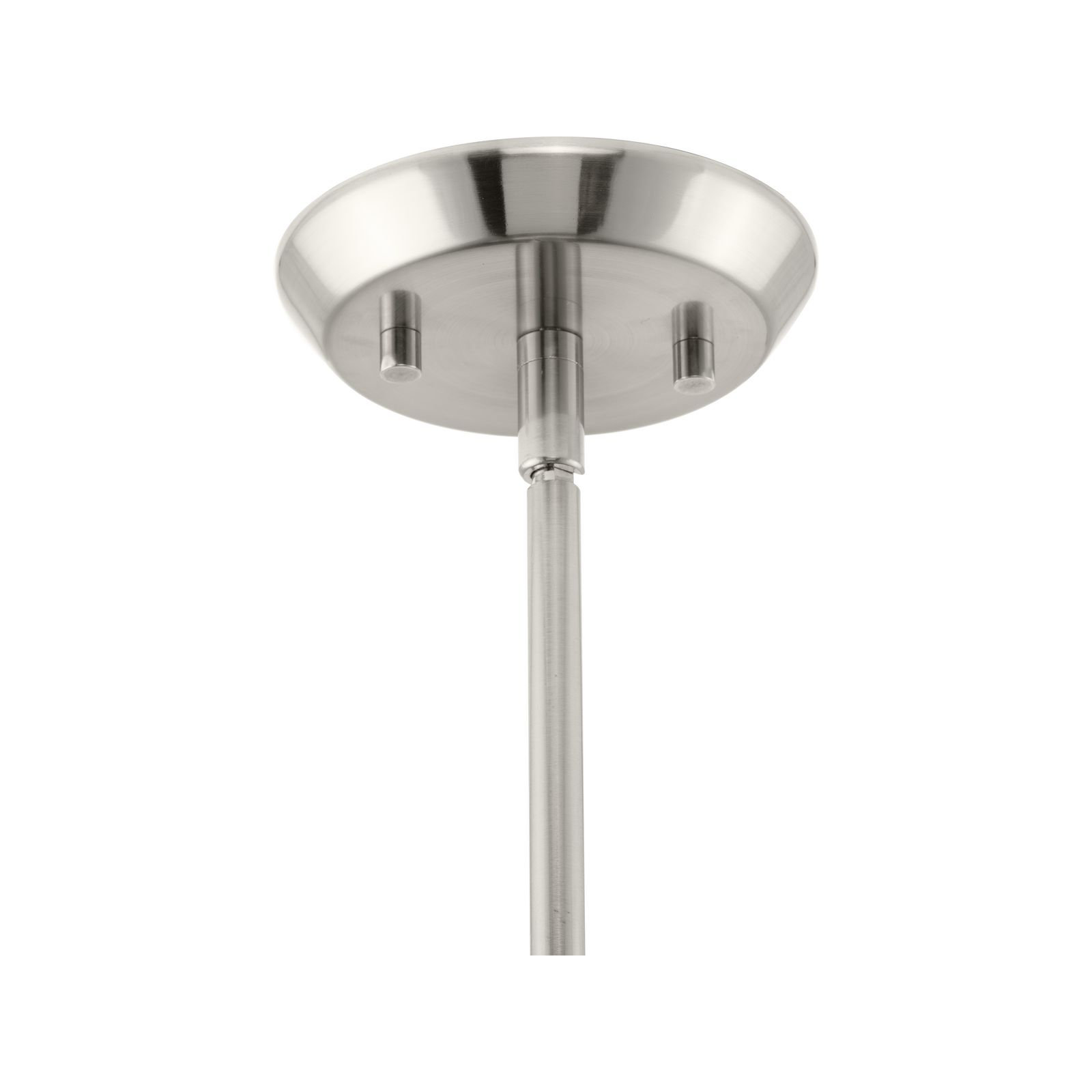 Eldine Single Light Glass Dimmable Pendant, Brushed Nickel, 14.25" H x 9.87" W x 9.87" D