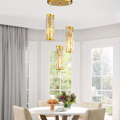 Hazy 3 - Light Dimmable Cylinder Chandelier