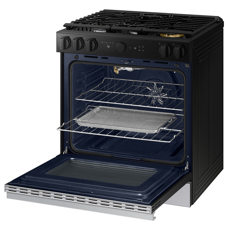 Samsung Bespoke Smart Slide-In Gas Range, Stainless Steel