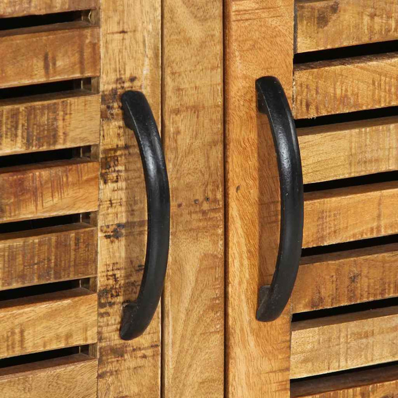 4 Pair Solid Wood Shoe Storage Cabinet