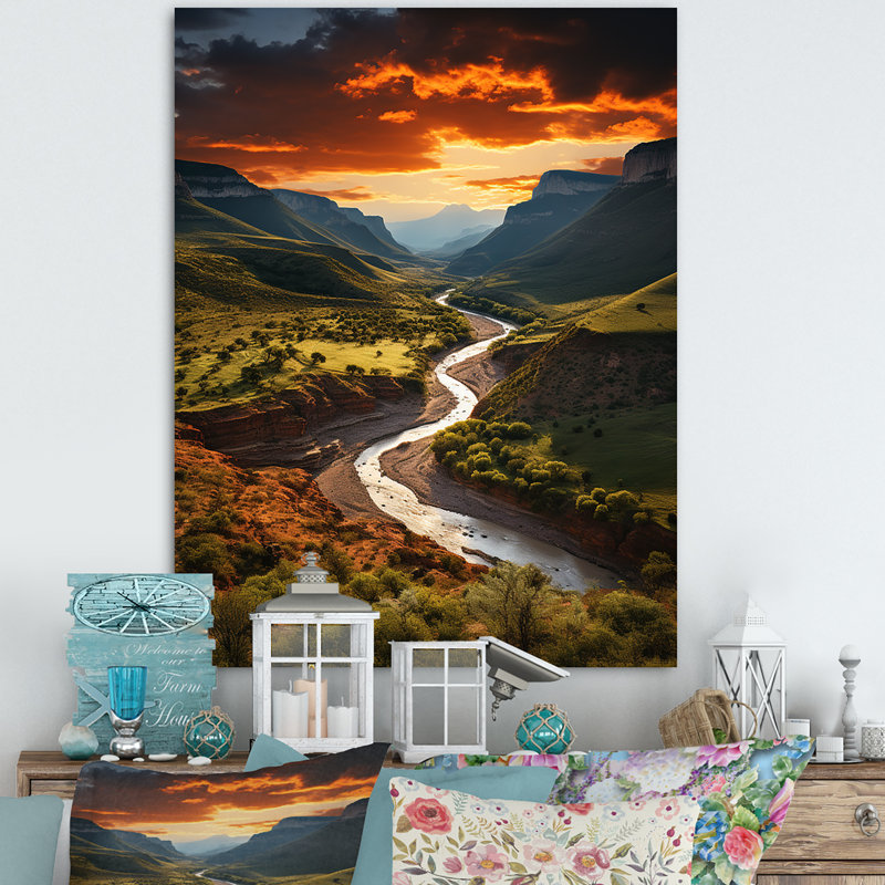 «Beilul Texas Sunset Ultra-Large Angle Landscape Ii», art mural Texas, H 32 po x l 24 po x P 1 po, Toile tendue