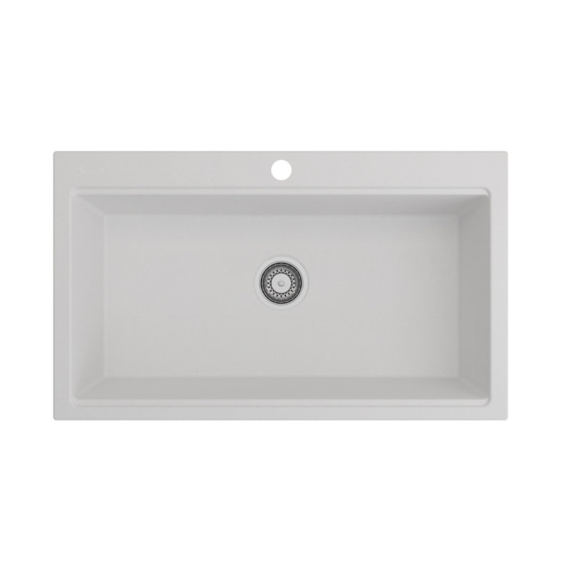 Baveno Lux 34 in. L Undermount and Drop-In Single Basin Kitchen Sink